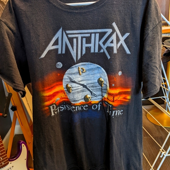 Anthrax - Persistence of Time - Men's Large Tshirt - Picture 1 of 7